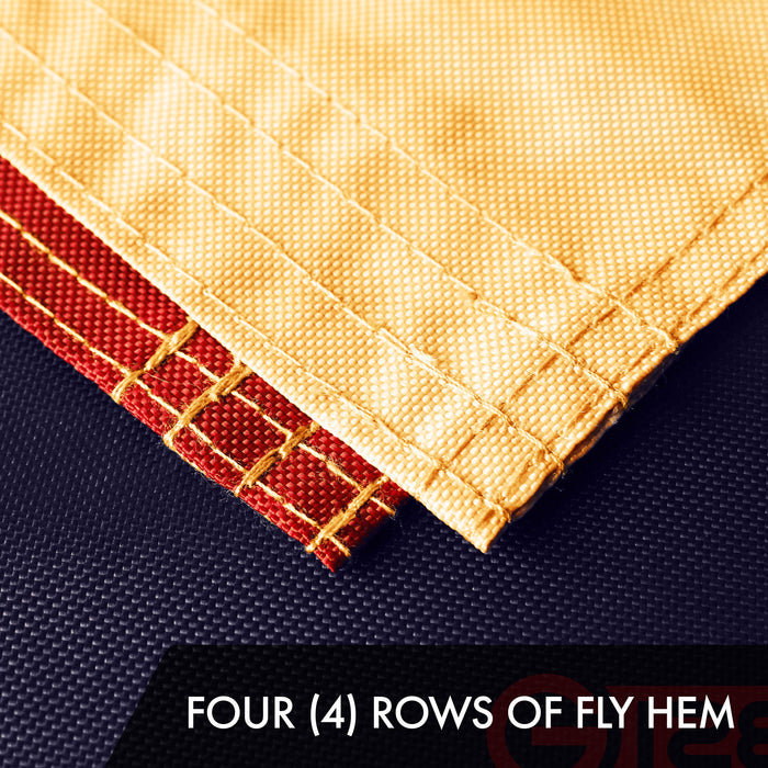 G128 Combo Pack: American USA Tea-Stained Flag 1x1.5 Ft & Texas Tea-Stained Flag 1x1.5 Ft | Both ToughWeave Pro Series Embroidered 420D Polyester, Embroidered Design, Indoor/Outdoor, Brass Grommets