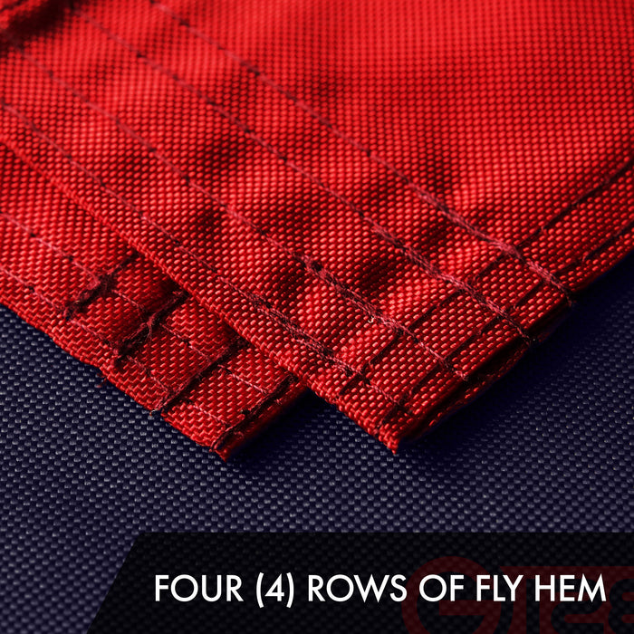 G128 Combo Pack: American USA Tea-Stained Flag 2x3 Ft & 1776 Tea-Stained Flag 2x3 Ft | Both ToughWeave Pro Series Embroidered 420D Polyester, Embroidered Design, Indoor/Outdoor, Brass Grommets