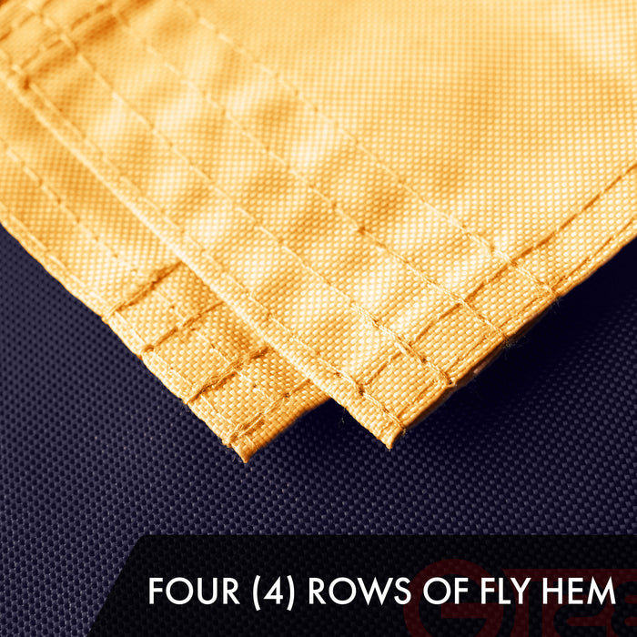 G128 Combo Pack: American USA Tea-Stained Flag 2.5x4 Ft & Bennington 76 Tea-Stained Flag 2.5x4 Ft | Both ToughWeave Pro Series Embroidered 420D Polyester, Embroidered Design, Brass Grommets