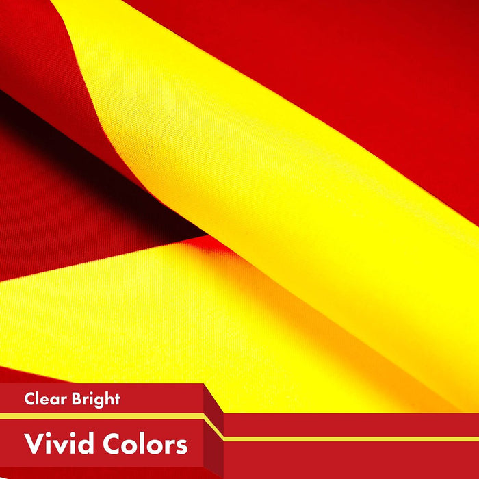 G128 2 Pack: Vietnam Vietnamese Flag | 3x5 Ft | LiteWeave Pro Series Printed 150D Polyester | Country Flag, Indoor/Outdoor, Vibrant Colors, Brass Grommets, Thicker and More Durable Than 100D 75D Poly