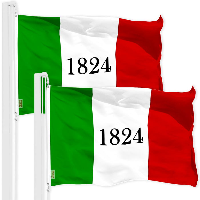 G128 2 Pack: Alamo 1824 Flag | 3x5 Ft | LiteWeave Pro Series Printed 150D Polyester | Historical Flag, Indoor/Outdoor, Vibrant Colors, Brass Grommets, Thicker and More Durable Than 100D 75D Polyester