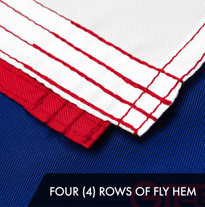 G128 Combo Pack: American USA Flag 3x5 Ft & Hawaii HI  3x5 Ft | Both ToughWeave Series Embroidered Polyester, Brass Grommets