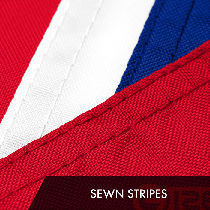 G128 Combo Pack: American USA Flag 3x5 Ft & Hawaii HI  3x5 Ft | Both ToughWeave Series Embroidered Polyester, Brass Grommets