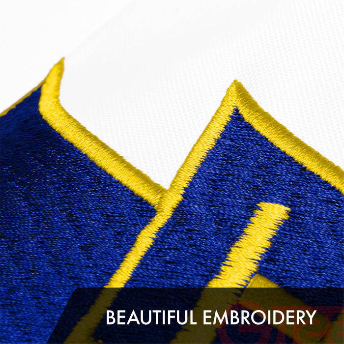 G128 Combo Pack: American USA Flag 3x5 Ft & Rhode Island No Golden Border  3x5 Ft | Both ToughWeave Series Embroidered Polyester, Brass Grommets