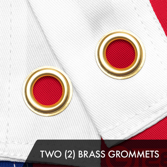 G128 Combo Pack: American USA Flag 3x5 Ft & Hawaii HI  3x5 Ft | Both ToughWeave Series Embroidered Polyester, Brass Grommets