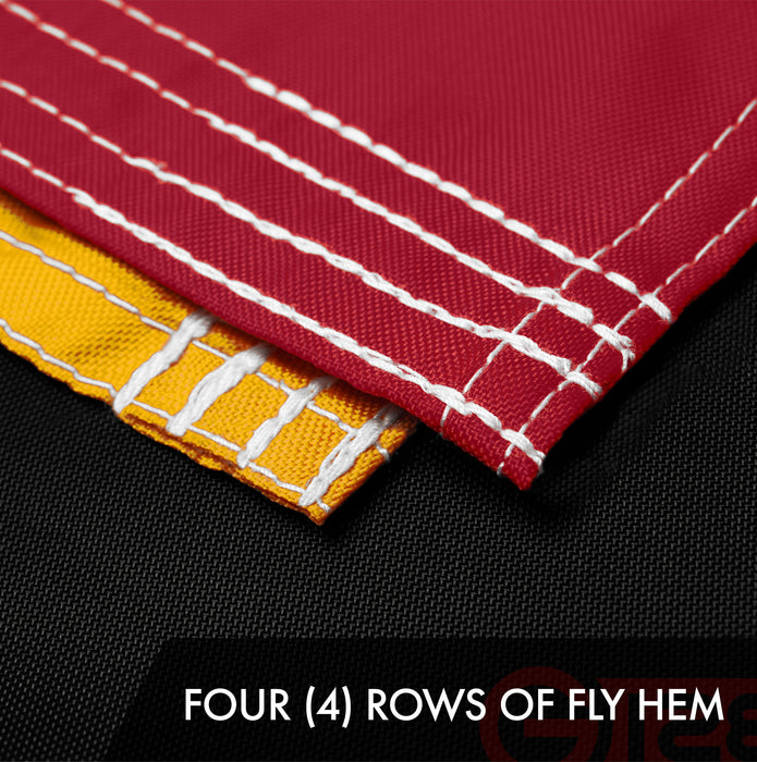 G128 2 Pack: Maryland MD  | 2x3 Ft | ToughWeave Series Embroidered 300D Polyester | Embroidered Design, Indoor/Outdoor, Brass Grommets