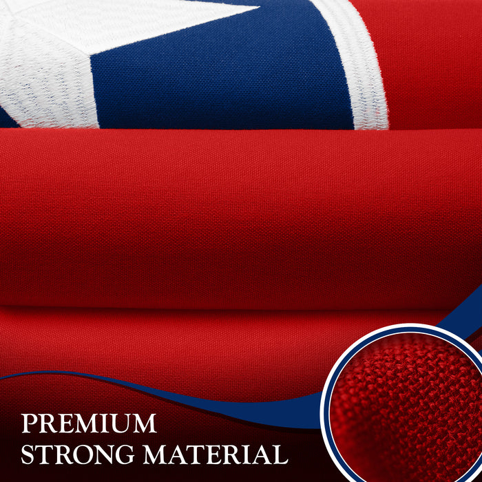 G128 5 Pack: Tennessee TN  | 1x1.5 Ft | StormFlyer Series Embroidered 220GSM Spun Polyester | Embroidered Design, Indoor/Outdoor, Brass Grommets, Heavy Duty, All Weather