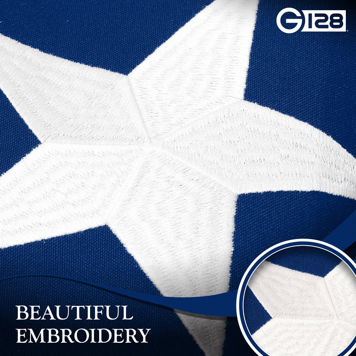G128 10 Pack: Tennessee TN  | 6x10 Ft | StormFlyer Series Embroidered 220GSM Spun Polyester | Embroidered Design, Indoor/Outdoor, Brass Grommets, Heavy Duty, All Weather