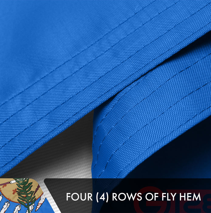 G128 10 Pack: Oklahoma OK  | 3x5 Ft | Double ToughWeave Series Double Sided Embroidered 210D Polyester | Embroidered Design, Indoor/Outdoor, Brass Grommets, Heavy Duty, 2-ply