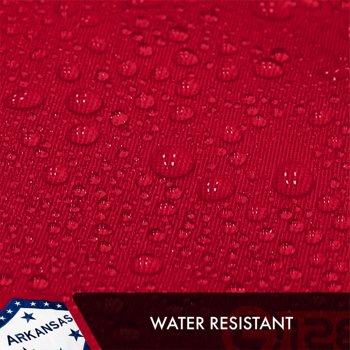 G128 2 Pack: Arkansas AR  | 3x5 Ft | Double ToughWeave Series Double Sided Embroidered 210D Polyester | Embroidered Design, Indoor/Outdoor, Brass Grommets, Heavy Duty, 2-ply