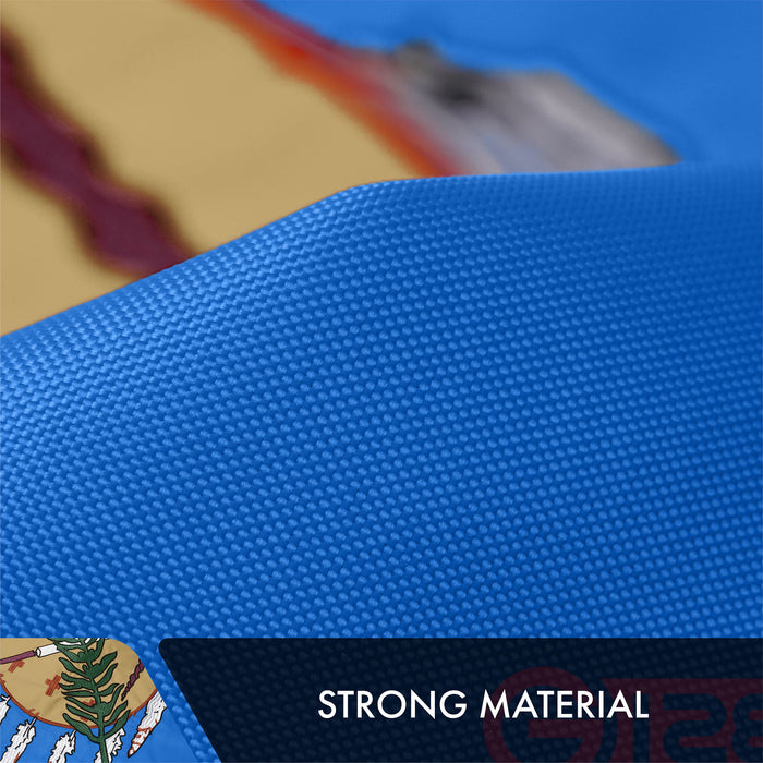 G128 10 Pack: Oklahoma OK  | 3x5 Ft | Double ToughWeave Series Double Sided Embroidered 210D Polyester | Embroidered Design, Indoor/Outdoor, Brass Grommets, Heavy Duty, 2-ply