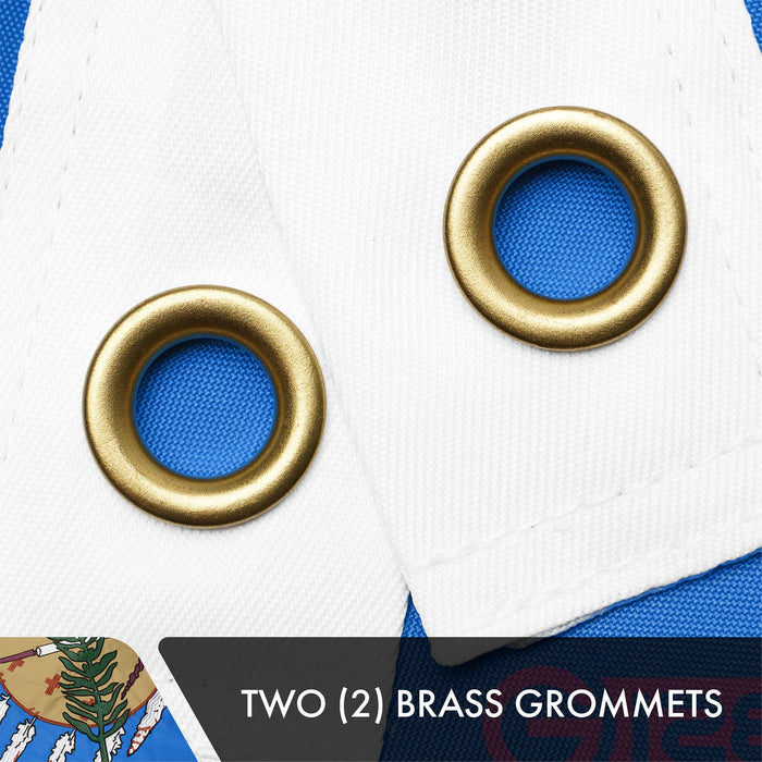 G128 5 Pack: Oklahoma OK  | 3x5 Ft | Double ToughWeave Series Double Sided Embroidered 210D Polyester | Embroidered Design, Indoor/Outdoor, Brass Grommets, Heavy Duty, 2-ply