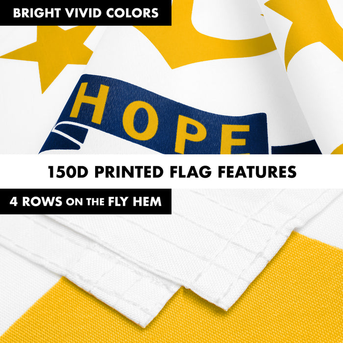 G128 Combo Pack: 6 Ft Tangle Free Spinning Flagpole (Black) & Rhode Island Flag 3x5 Ft Printed 150D Polyester, Brass Grommets (Flag Included) Aluminum Flag Pole