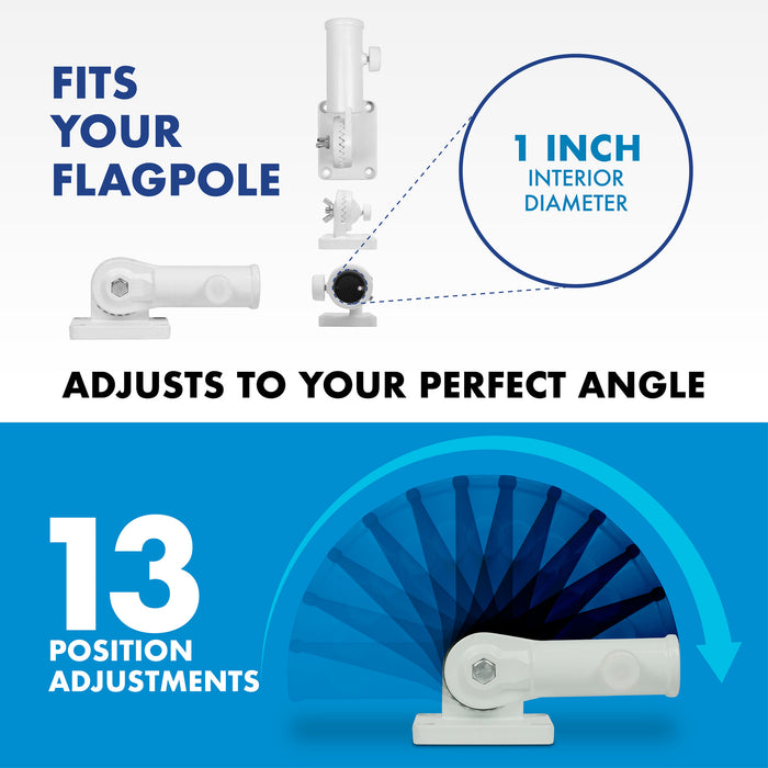 G128 Combo Pack: 6 Ft Tangle Free Spinning Flagpole (White) & Hungary Coat of Arms Flag 3x5 Ft Printed 300D Polyester, Brass Grommets (Flag Included) Aluminum Flag Pole