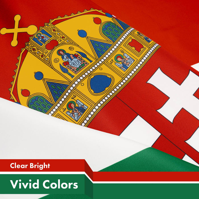 3X5 HUNGARY WITH CREST FLAG HUNGARIAN FLAGS BANNER F474 3X5 HUNGARY WITH CREST FLAG HUNGARIAN FLAGS BANNER F474