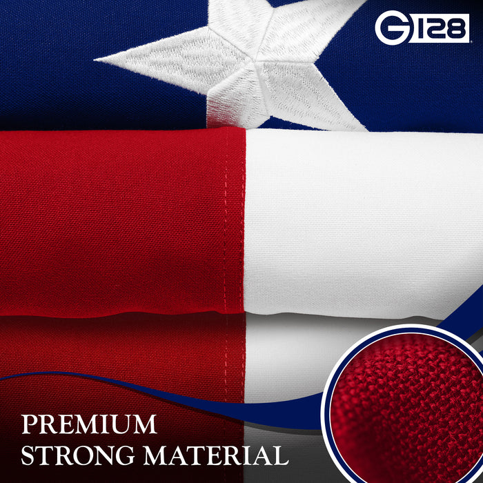 G128 2 Pack: North Carolina  | 1x1.5 Ft | StormFlyer Series Embroidered 220GSM Spun Polyester | Embroidered Design, Indoor/Outdoor, Brass Grommets, Heavy Duty, All Weather