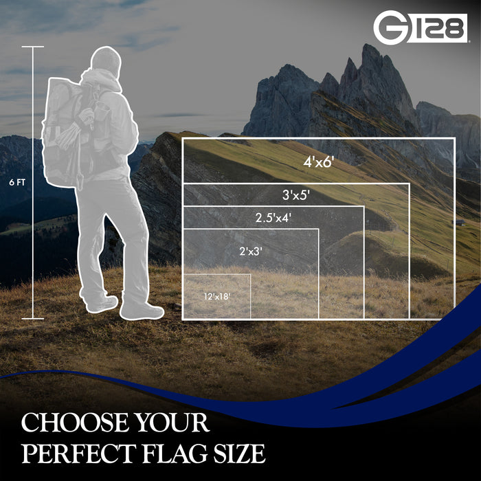 G128 3 Pack: North Carolina  | 2.5x4 Ft | StormFlyer Series Embroidered 220GSM Spun Polyester | Embroidered Design, Indoor/Outdoor, Brass Grommets, Heavy Duty, All Weather