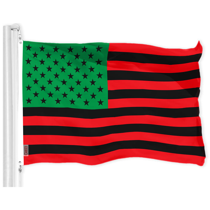 G128 Afro American Black Liberation BLM Flag | 3x5 Ft | LiteWeave Pro Series Printed 150D Polyester | Indoor/Outdoor, Vibrant Colors, Brass Grommets, Thicker and More Durable Than 100D 75D Polyester