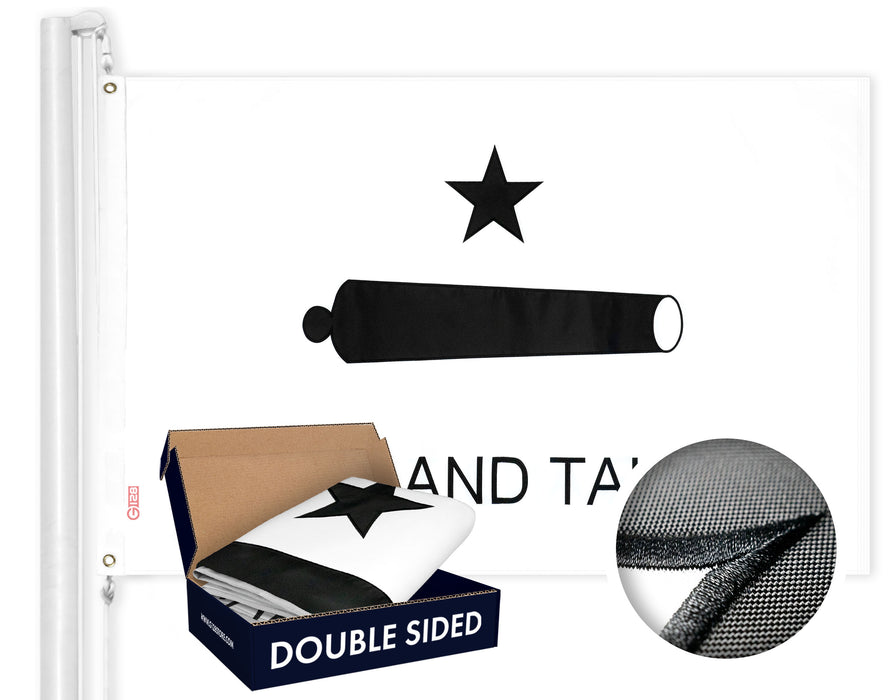 G128 Come and Take It Cannon Flag | 2x3 Ft | Double ToughWeave Series Double Sided Embroidered 210D Polyester | Historical Flag, Embroidered Design, Indoor/Outdoor, Brass Grommets, Heavy Duty, 3-ply