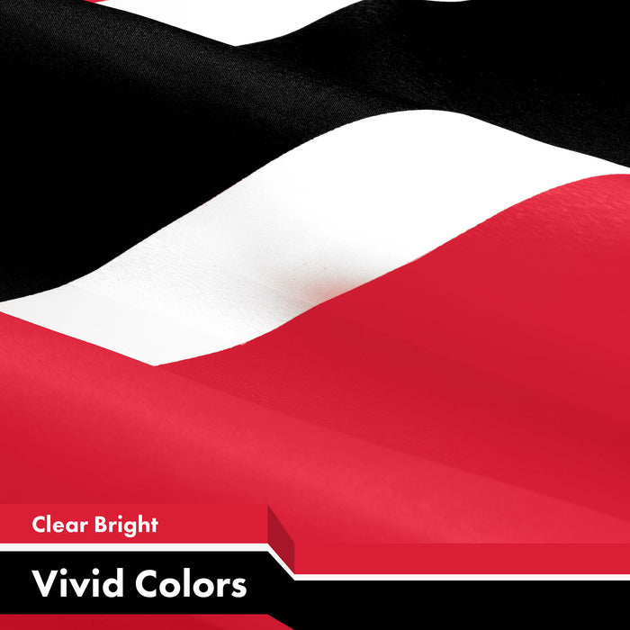 G128 3 Pack: Trinidad and Tobago Flag | 3x5 Ft | LiteWeave Pro Series Printed 150D Polyester | Country Flag, Indoor/Outdoor, Vibrant Colors, Brass Grommets, Thicker and More Durable Than 100D 75D Polyester