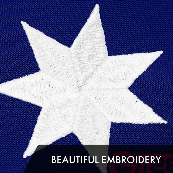 G128 Bennington 76 Flag | 5x8 Ft | ToughWeave Series Embroidered 300D Polyester | Historical Flag, Embroidered Design, Indoor/Outdoor, Brass Grommets