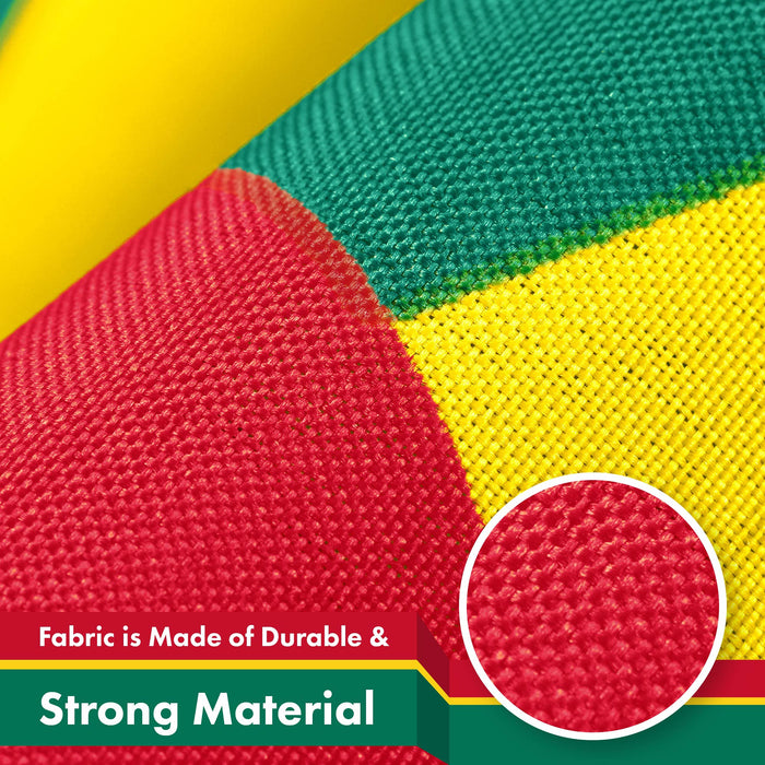 G128 5 Pack: Grenada Grenadian Flag | 3x5 Ft | LiteWeave Pro Series Printed 150D Polyester | Country Flag, Indoor/Outdoor, Vibrant Colors, Brass Grommets, Thicker and More Durable Than 100D 75D Poly