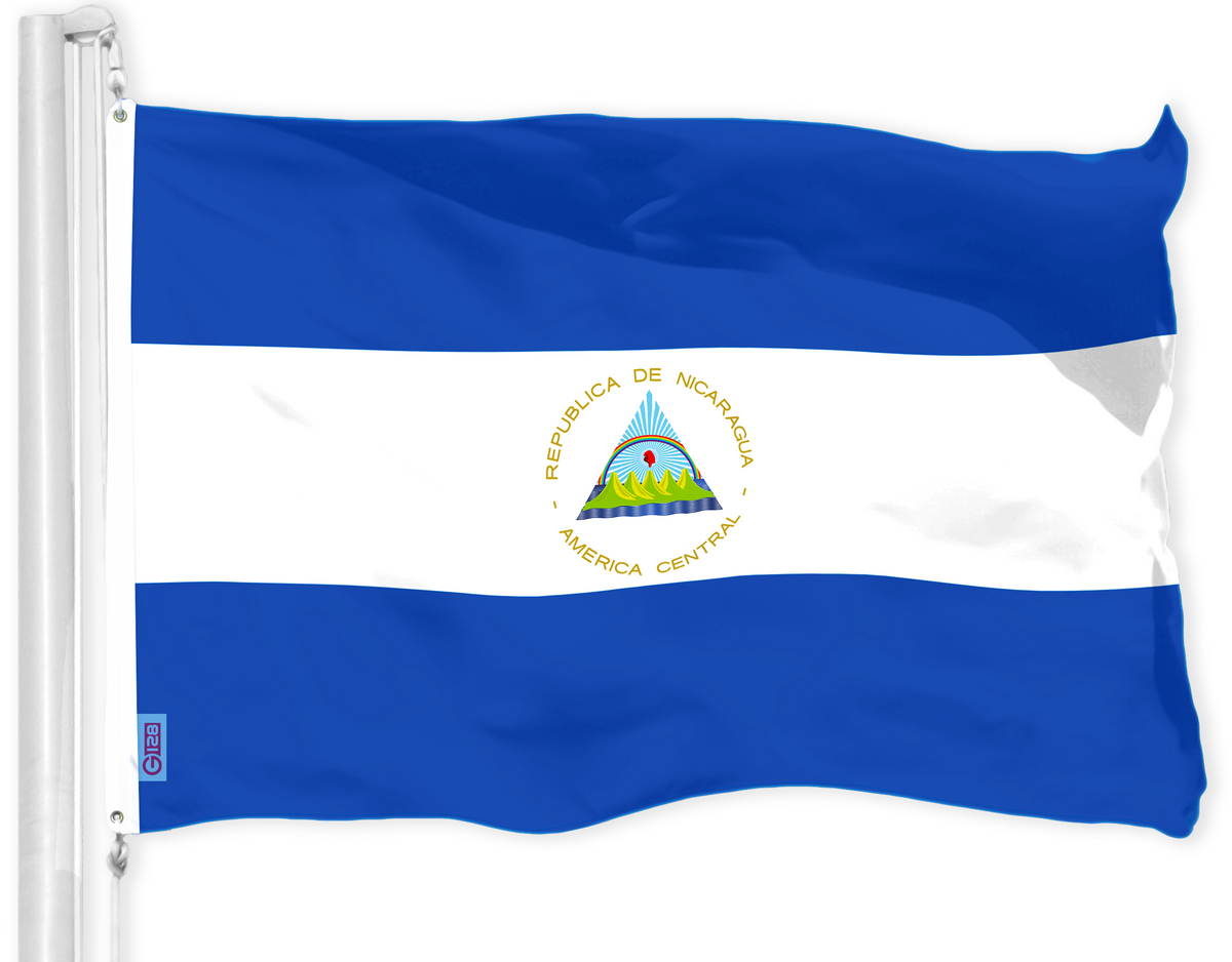 G128 Nicaragua Nicaraguan Flag | 3x5 Ft | LiteWeave Pro Series