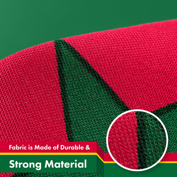 G128 5 Pack: Dominica Dominican Flag | 3x5 Ft | LiteWeave Pro Series Printed 150D Polyester | Country Flag, Indoor/Outdoor, Vibrant Colors, Brass Grommets, Thicker and More Durable Than 100D 75D Poly