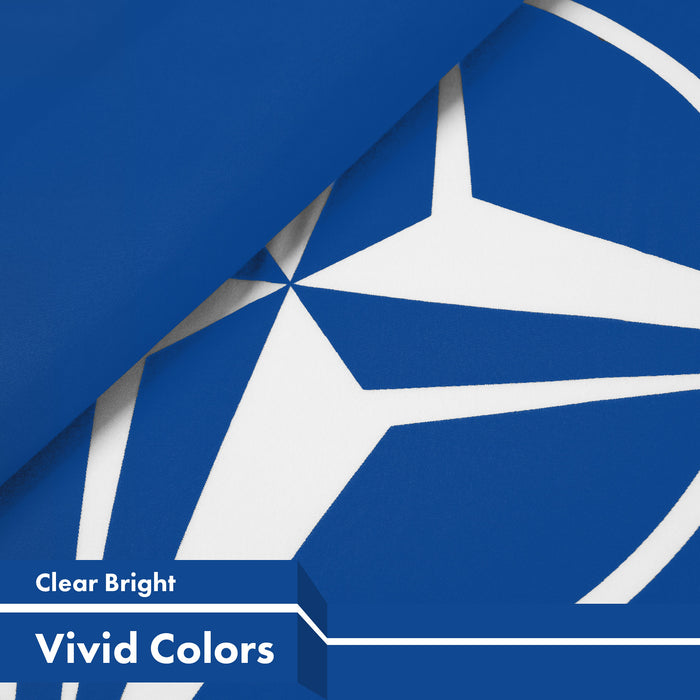 G128 2 Pack: North Atlantic Treaty Org NATO Flag | 3x5 Ft | LiteWeave Pro Series Printed 150D Polyester | Indoor/Outdoor, Vibrant Colors, Brass Grommets, Thicker and More Durable Than 100D 75D Poly