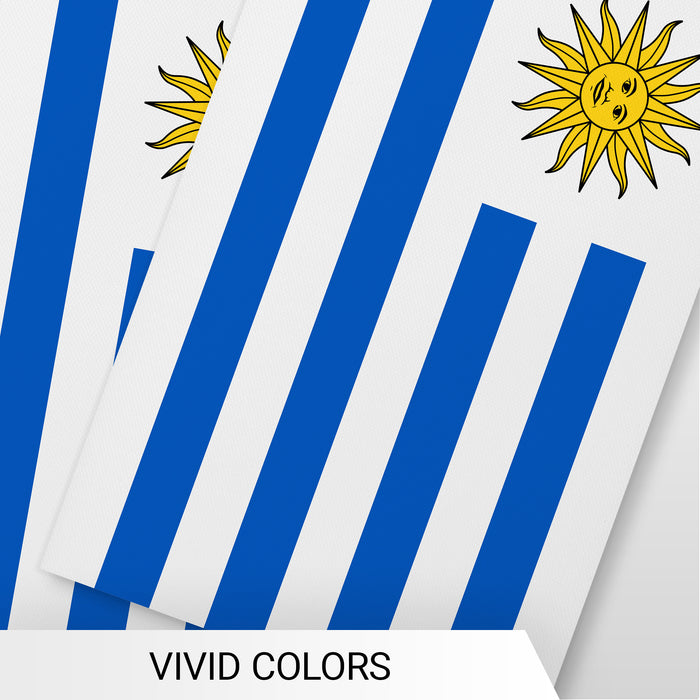 G128 Uruguay 	Uruguayan Bunting Banner | Flag 8.2 x 5.5 Inch, Full String 33 Feet | Printed 150D Polyester, Decorations For Bar, School, Festival Events Celebration
