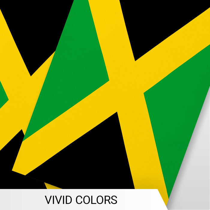 G128 Jamaica Jamaican Bunting Banner | Flag 8.2 x 5.5 Inch, Full String 33 Feet | Printed 150D Polyester, Decorations For Bar, School, Festival Events Celebration