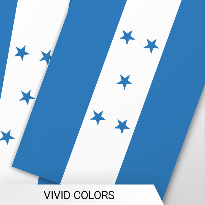 G128 Honduras 	Honduran Bunting Banner | Flag 8.2 x 5.5 Inch, Full String 33 Feet | Printed 150D Polyester, Decorations For Bar, School, Festival Events Celebration