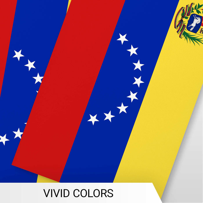 G128 Venezuela 	Venezuelan Bunting Banner | Flag 8.2 x 5.5 Inch, Full String 33 Feet | Printed 150D Polyester, Decorations For Bar, School, Festival Events Celebration
