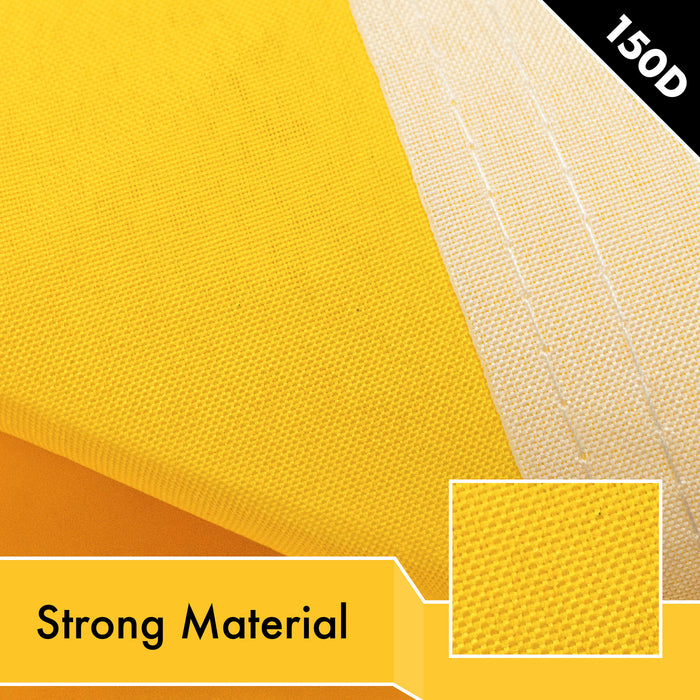 G128 5 Pack: Solid Golden Yellow Color Flag | 2.5x4 Ft | LiteWeave Pro Series Printed 150D Polyester | Indoor/Outdoor, Vibrant Colors, Brass Grommets, Thicker and More Durable Than 100D 75D Polyester