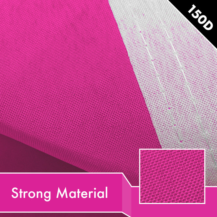G128 5 Pack: Solid Pink Color Flag | 2.5x4 Ft | LiteWeave Pro Series Printed 150D Polyester | Indoor/Outdoor, Vibrant Colors, Brass Grommets, Thicker and More Durable Than 100D 75D Polyester