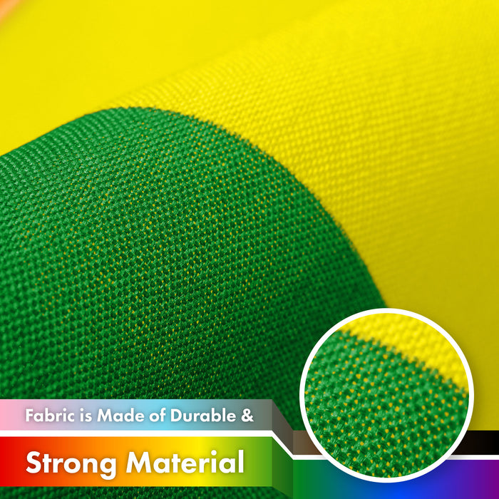G128 5 Pack: LGBT Progress Rainbow Pride Flag | 3x5 Ft | LiteWeave Pro Series Printed 150D Polyester | Indoor/Outdoor, Vibrant Colors, Brass Grommets, Thicker and More Durable Than 100D 75D Polyester