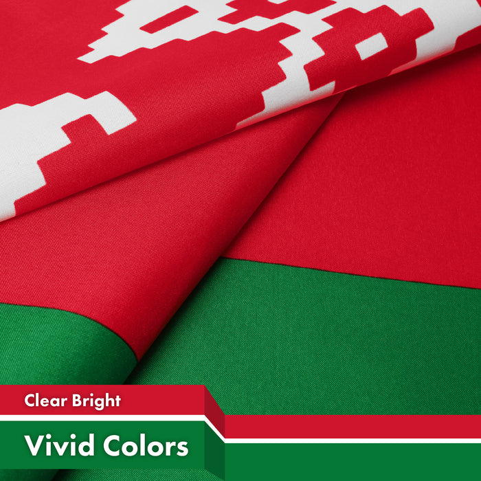 G128 Belarus Belarusian Flag | 3x5 Ft | LiteWeave Pro Series Printed 150D Polyester | Country Flag, Indoor/Outdoor, Vibrant Colors, Brass Grommets, Thicker and More Durable Than 100D 75D Polyester