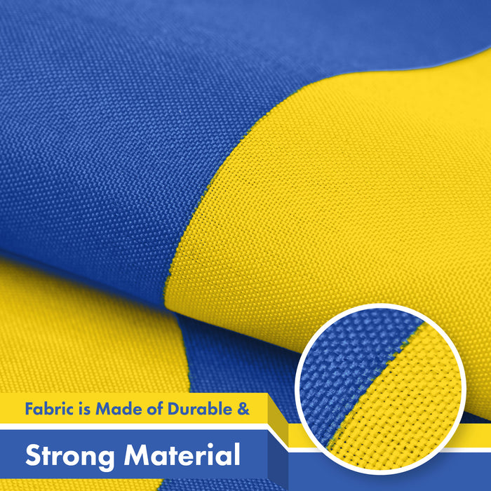 G128 5 Pack: Ukraine Ukrainian Flag | 3x5 Ft | LiteWeave Pro Series Printed 150D Polyester, 4 Corner Brass Grommets | Country Flag, Vibrant Colors, More Durable Than 100D 75D Polyester