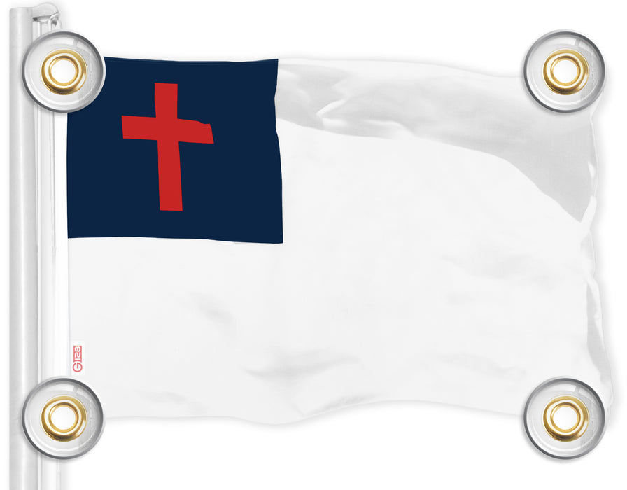 G128 Christian Flag | 3x5 Ft | LiteWeave Pro Series Printed 150D Polyester, 4 Corner Brass Grommets | Religious Flag, Vibrant Colors, Perfect For Balcony, More Durable Than 100D 75D Polyester