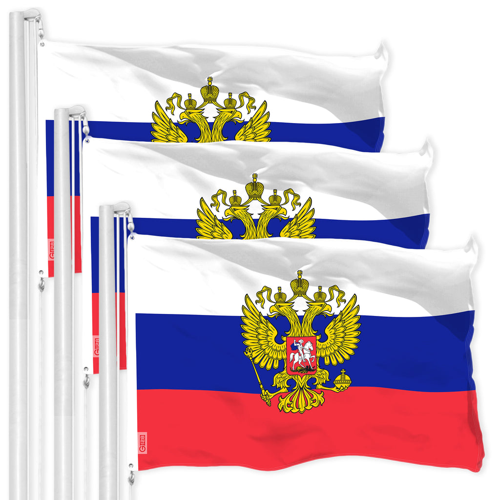 Russia Flag Embroidery Design 3 SIZES Small Country Flag -  Finland