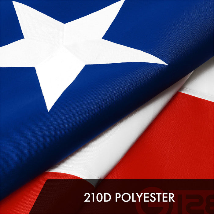 G128 10 Pack: Chile Chilean Flag | 3x5 Ft | ToughWeave Series Embroidered 300D Polyester | Country Flag, Embroidered Design, Indoor/Outdoor, Brass Grommets