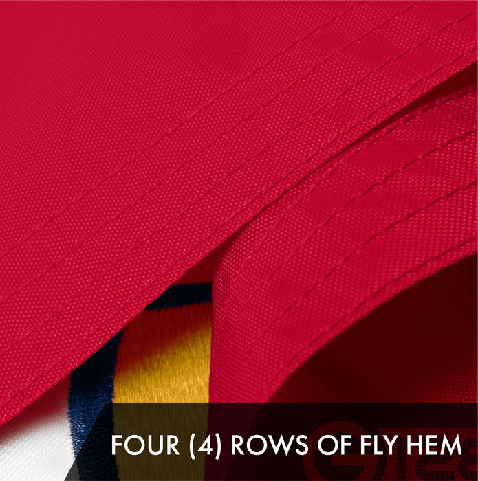 G128 Combo Pack: American USA Flag 3x5 Ft & Mississippi 2020 MS State Flag 3x5 Ft | Both ToughWeave Series Embroidered 300D Polyester, Embroidered Design, Indoor/Outdoor, Brass Grommets