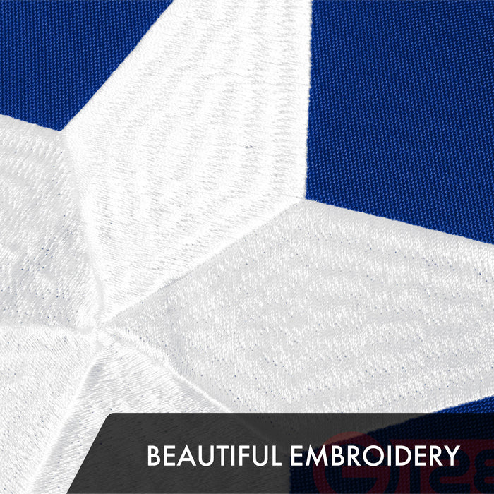 G128 Combo Pack: American USA Flag 3x5 Ft & Chile Chilean Flag 3x5 Ft | Both ToughWeave Series Embroidered 300D Polyester, Embroidered Design, Indoor/Outdoor, Brass Grommets