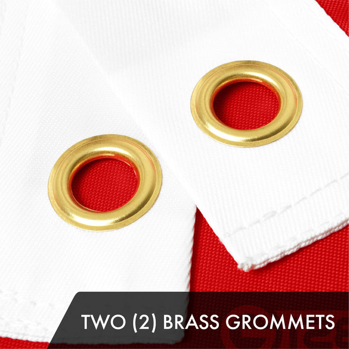 G128 2 Pack: Alabama AL  | 3x5 Ft | ToughWeave Series Embroidered 300D Polyester | Embroidered Design, Indoor/Outdoor, Brass Grommets