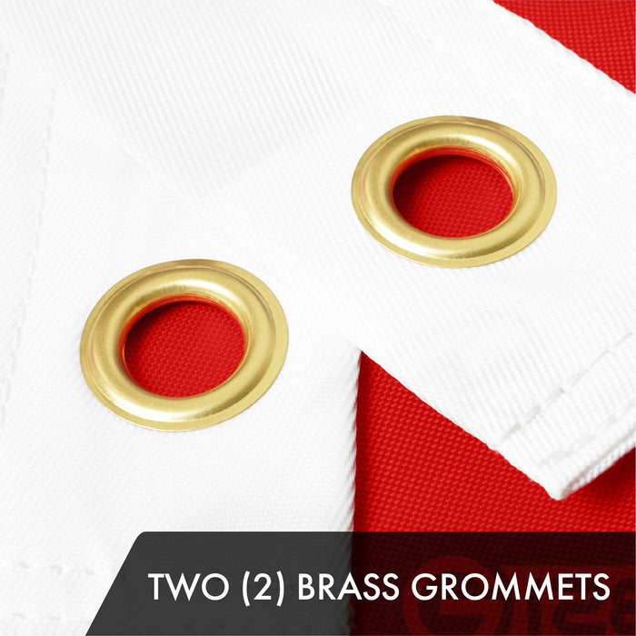 G128 Combo Pack: American USA Flag 3x5 Ft & Cuba Cuban Flag 3x5 Ft | Both ToughWeave Series Embroidered 300D Polyester, Embroidered Design, Indoor/Outdoor, Brass Grommets