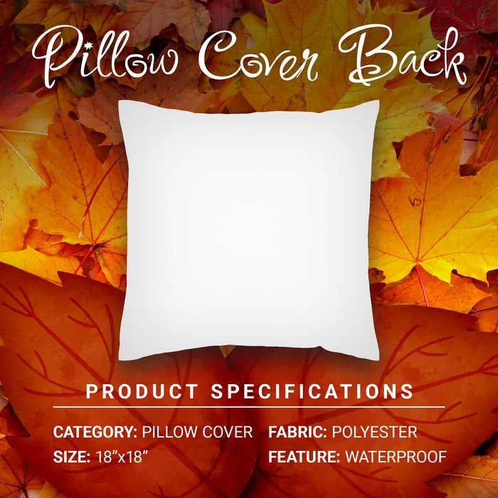 G128 Fall Decoration Pumpkin Wagon Tractor Waterproof Throw Pillow | 18 x 18 in | Set of 4, Beautiful Cushion Covers for Autumn Sofa Couch Decoration, Pillow Insert Included