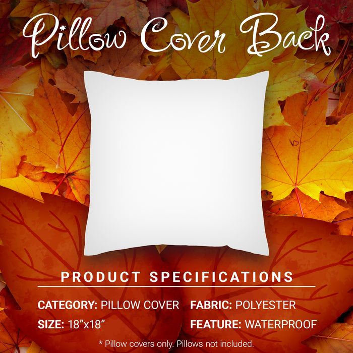 G128 Fall Decoration Pumpkin Oil Painting Style Waterproof Throw Pillow Covers | 18 x 18 In | Set of 4, Beautiful Cushion Covers for Autumn Sofa Couch Decoration