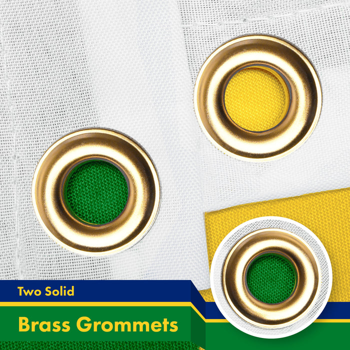 G128 10 Pack: Saint Vincent and the Grenadines Vincentian Flag | 3x5 Ft | LiteWeave Pro Printed 150D Poly | Country Flag, Vibrant Colors, Brass Grommets, Thicker and More Durable Than 100D 75D Poly