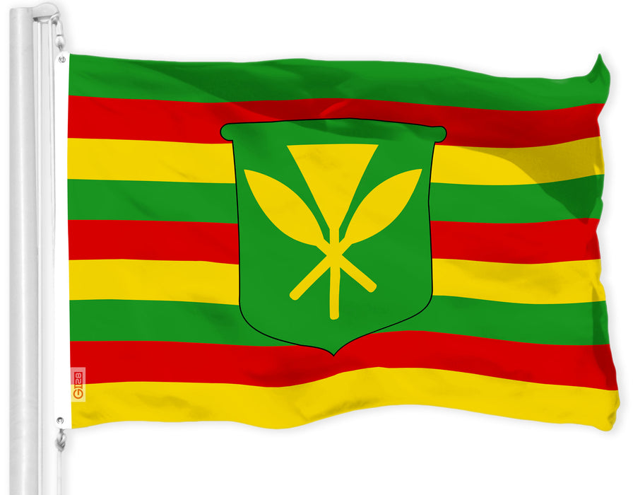 G128 Hawaii Kanaka Maoli Flag | 3x5 Ft | LiteWeave Pro Series Printed 150D Polyester | Indoor/Outdoor, Vibrant Colors, Brass Grommets, Thicker and More Durable Than 100D 75D Polyester