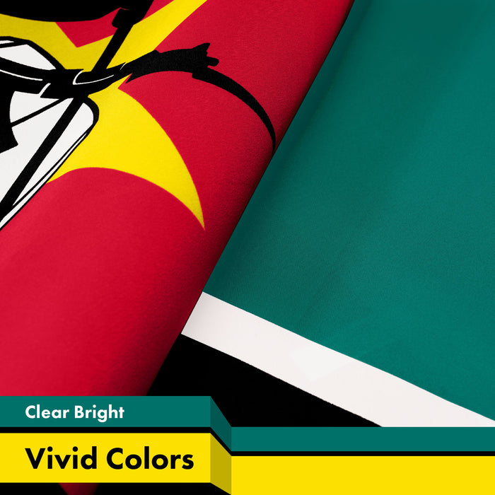 G128 3 Pack: Mozambique Mozambican Flag | 3x5 Ft | LiteWeave Pro Printed 150D Polyester | Country Flag, Indoor/Outdoor, Vibrant Colors, Brass Grommets, Thicker and More Durable Than 100D 75D Poly